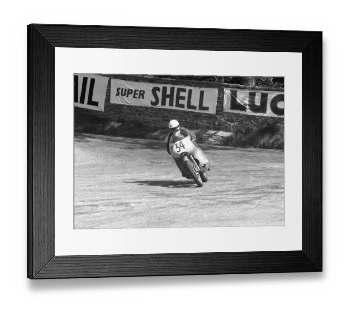 Framed Print : Ernst Degner (MZ) 1959 Lightweight TT