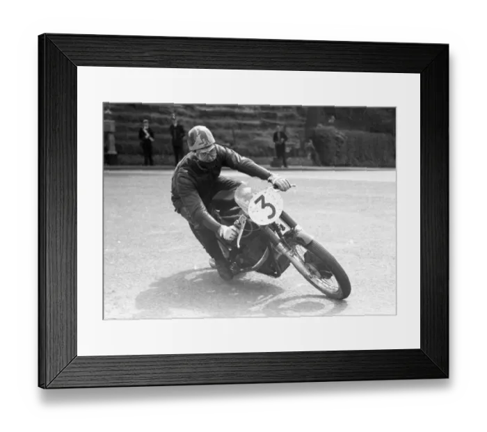 Framed Print : Alan Burt (AJS) 1958 Junior TT Framed Print : Alan Burt (AJS) 1958 Junior TT