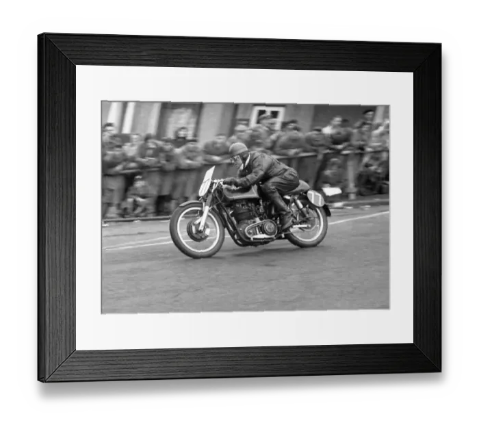 Framed Print : Phil Heath (AJS) 1954 Senior TT Framed Print : Phil Heath (AJS) 1954 Senior TT
