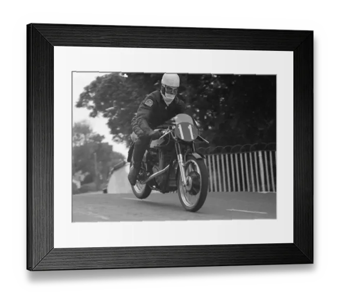 Framed Print : Ted Havens (AJS) 1954 Senior TT