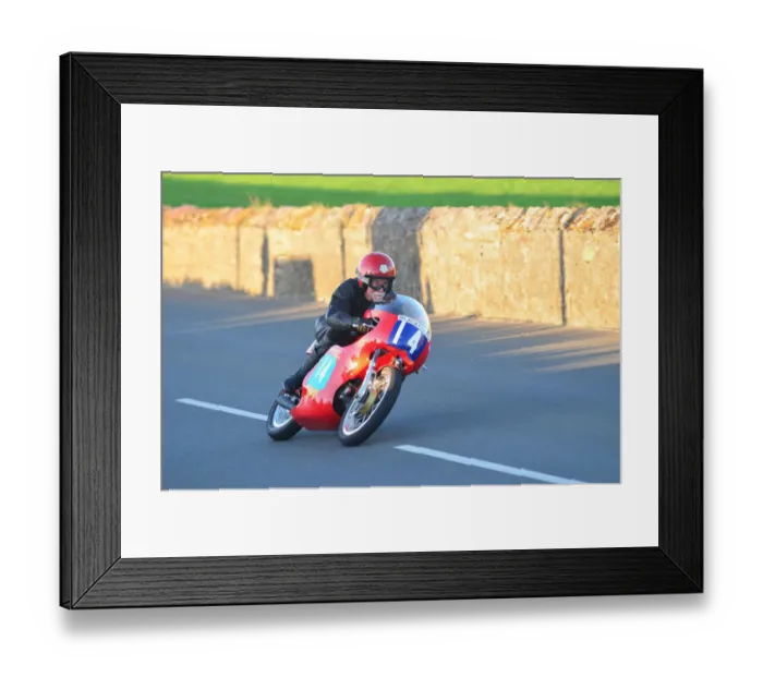 Framed Print : Bill Swallow (Aermacchi) 2012 Pre TT Classic Framed Print : Bill Swallow (Aermacchi) 2012 Pre TT Classic