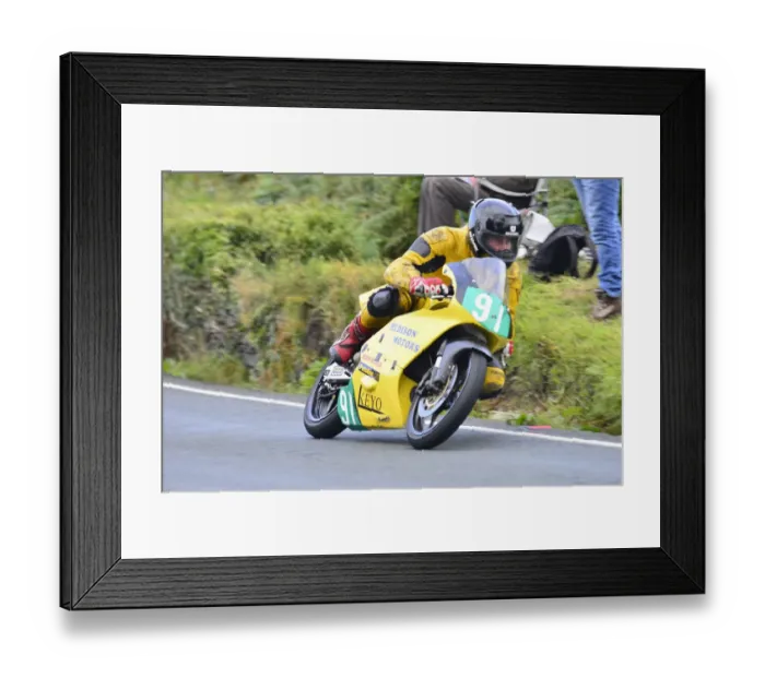 Framed Print : Paul Hedison (Honda) 2014 Lightweight Manx Grand Prix