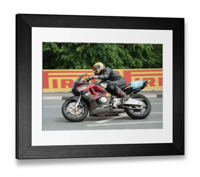 Framed Print : Brett Richmond (Honda) 1998 Junior TT