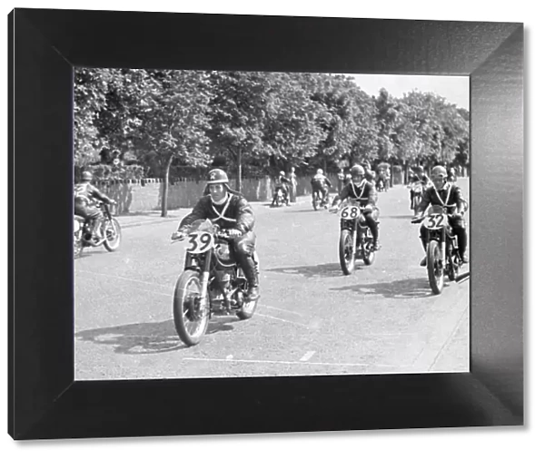 Syd Jensen (AJS) 1949 Junior TT