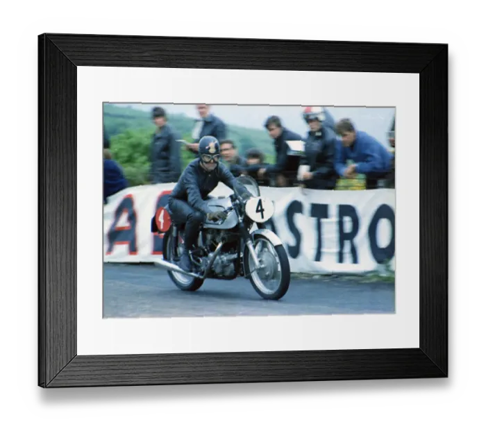 Framed Print : Tony Godfrey (Dunstall Dominator) 1968 Production TT Framed Print : Tony Godfrey (Dunstall Dominator) 1968 Production TT