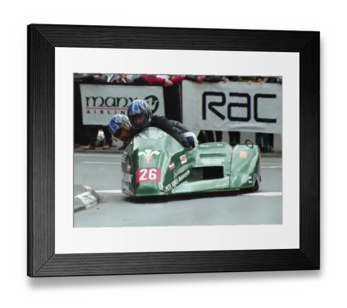 Framed Print : Mike Cookson & Jon Juster (Honda) 1998 Sidecar TT Framed Print : Mike Cookson & Jon Juster (Honda) 1998 Sidecar TT