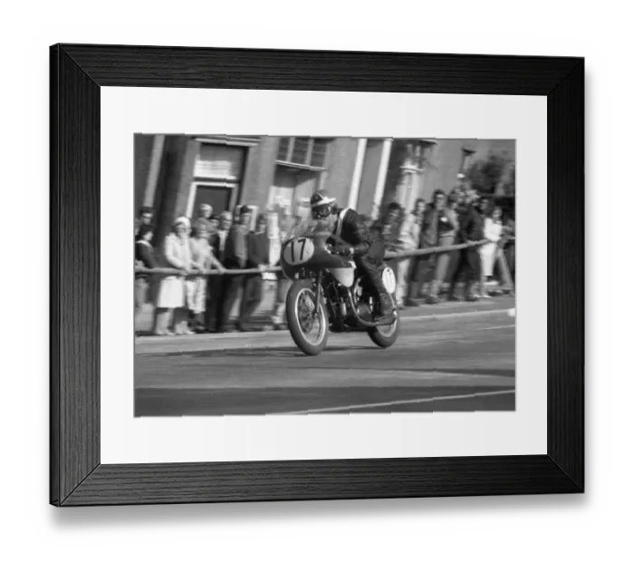 Framed Print : Ray Knight (Hughes Triumph) 1963 Senior Manx Grand Prix Framed Print : Ray Knight (Hughes Triumph) 1963 Senior Manx Grand Prix
