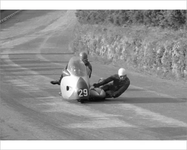 Russ Hackman & P J Corris (BSA) 1960 Sidecar TT