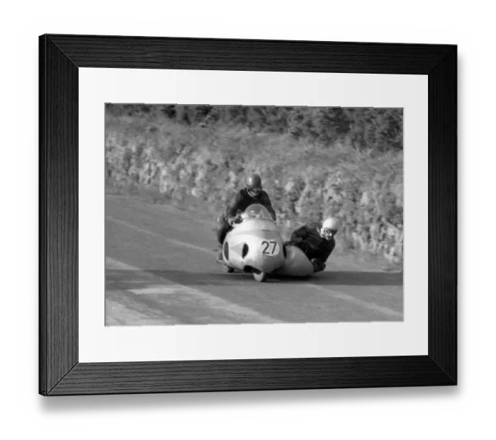 Framed Print : Marcel Beauvais & P Marais (Norton) 1960 Sidecar TT