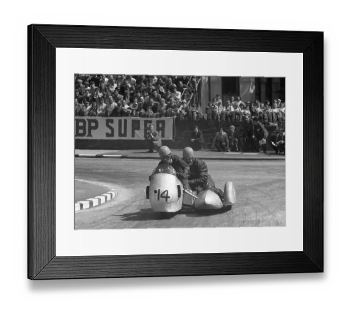 Framed Print : Ted Young & A D Young (ETY Triumph) 1958 Sidecar TT Framed Print : Ted Young & A D Young (ETY Triumph) 1958 Sidecar TT