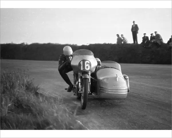 Eric Oliver & Pat Wise (Norton) 1958 Sidecar TT