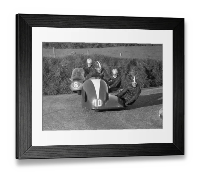 Framed Print : Brian Green & W E Rushmere (Norton) 1958 Sidecar TT Framed Print : Brian Green & W E Rushmere (Norton) 1958 Sidecar TT