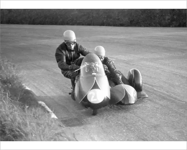 Bob Robinson & Lewis Young (Norton) 1958 Sidecar TT
