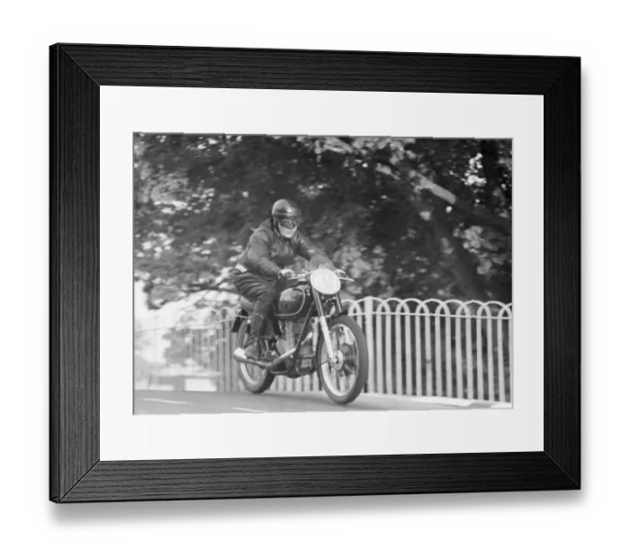 Framed Print : Jack Slater (AJS) 1950 Junior TT Framed Print : Jack Slater (AJS) 1950 Junior TT