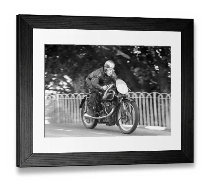 Framed Print : Reg Armstrong (Velocette) 1950 Junior TT Framed Print : Reg Armstrong (Velocette) 1950 Junior TT