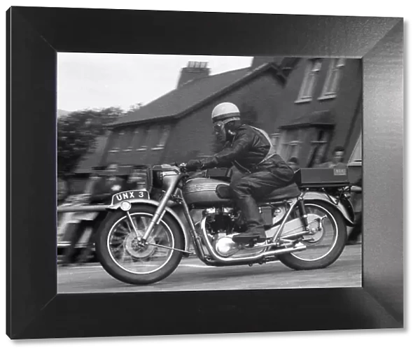 Bob Foster (Triumph) Travelling Marshall 1956 Senior TT