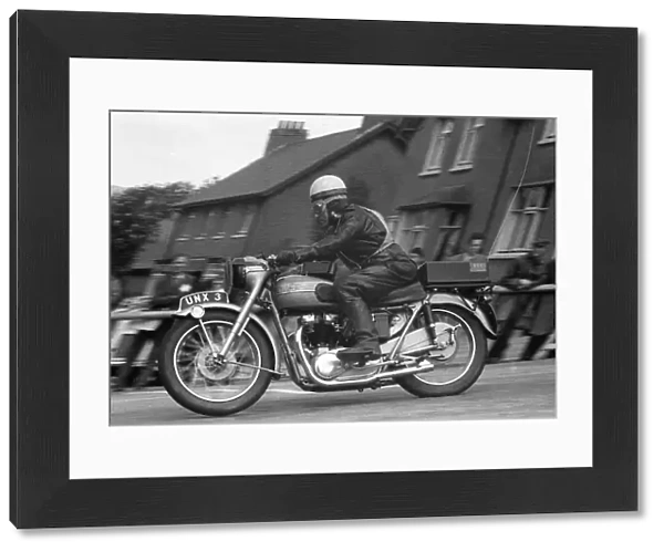 Bob Foster (Triumph) Travelling Marshall 1956 Senior TT