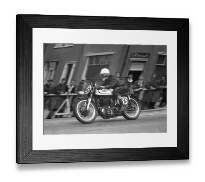 Framed Print : Vic Preston (Norton) 1956 Senior TT Framed Print : Vic Preston (Norton) 1956 Senior TT