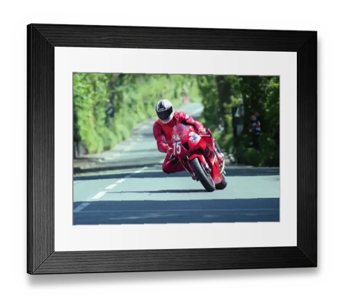 Framed Print : Nigel Bryan (Honda) 2002 Production 1000 TT Framed Print : Nigel Bryan (Honda) 2002 Production 1000 TT