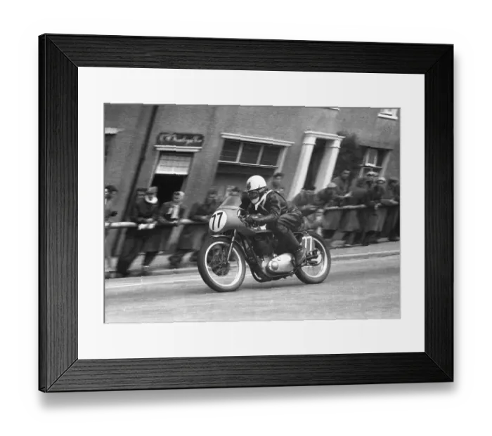 Framed Print : Ralph Wijeshinge (BSA) 1956 Senior TT Framed Print : Ralph Wijeshinge (BSA) 1956 Senior TT
