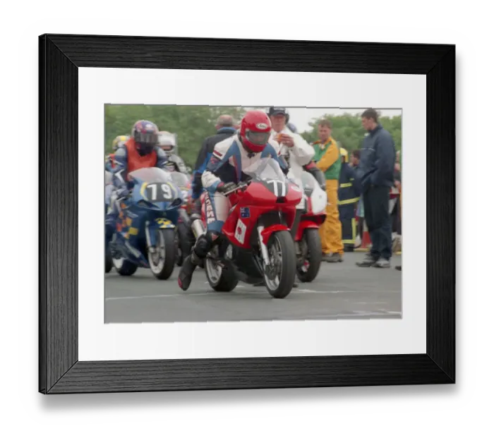 Framed Print : Damien Brady (Yamaha) 2002 Production 600 TT Framed Print : Damien Brady (Yamaha) 2002 Production 600 TT