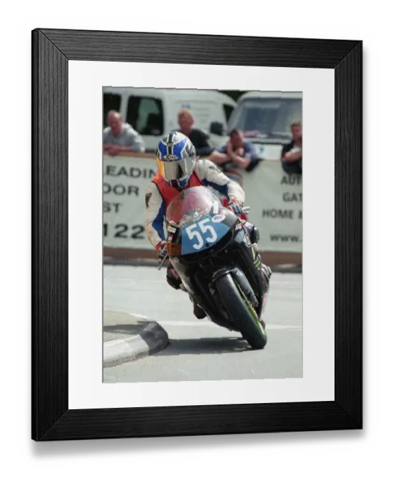 Framed Print : Cyril Guillemin (Kawasaki) 2002 Junior TT Framed Print : Cyril Guillemin (Kawasaki) 2002 Junior TT