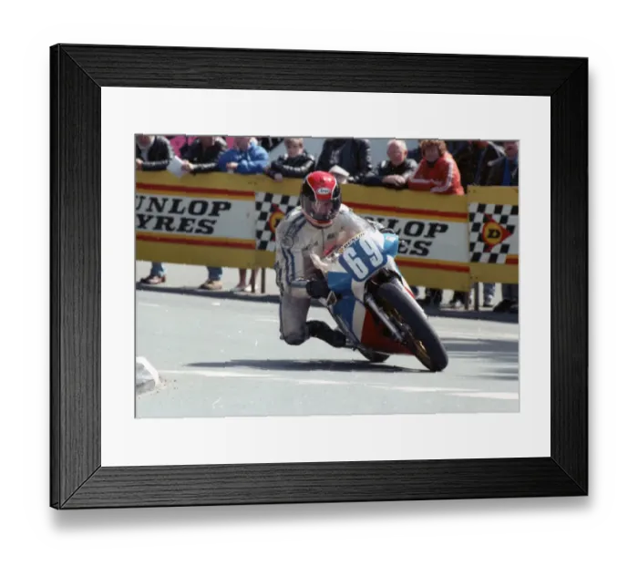 Framed Print : Trevor Ritchie (ECM) 1990 Junior TT