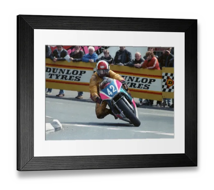 Framed Print : Derek Glass (Yamaha) 1990 Junior TT Framed Print : Derek Glass (Yamaha) 1990 Junior TT