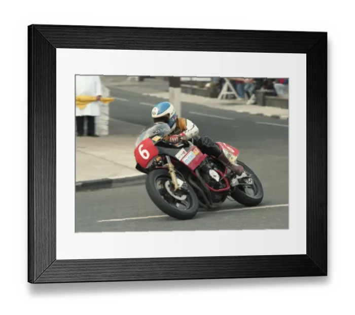 Framed Print : David Newman (Honda) 1986 Newcomers Manx Grand Prix