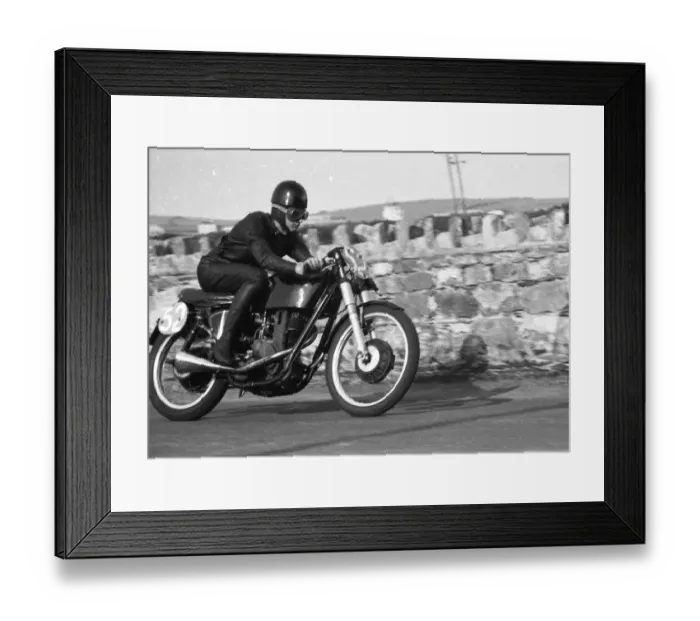 Framed Print : R Johnson (AJS) 1959 Southern 100