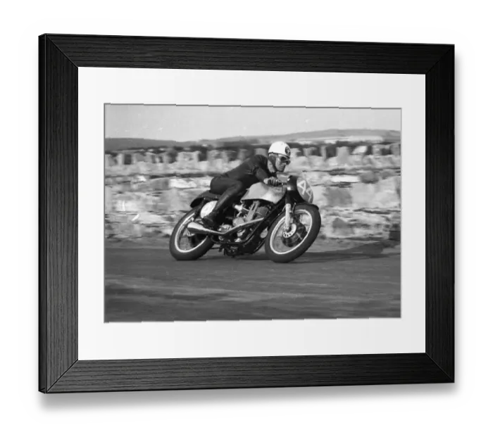 Framed Print : Bob McIntyre (AJS) 1959 Southern 100 Framed Print : Bob McIntyre (AJS) 1959 Southern 100