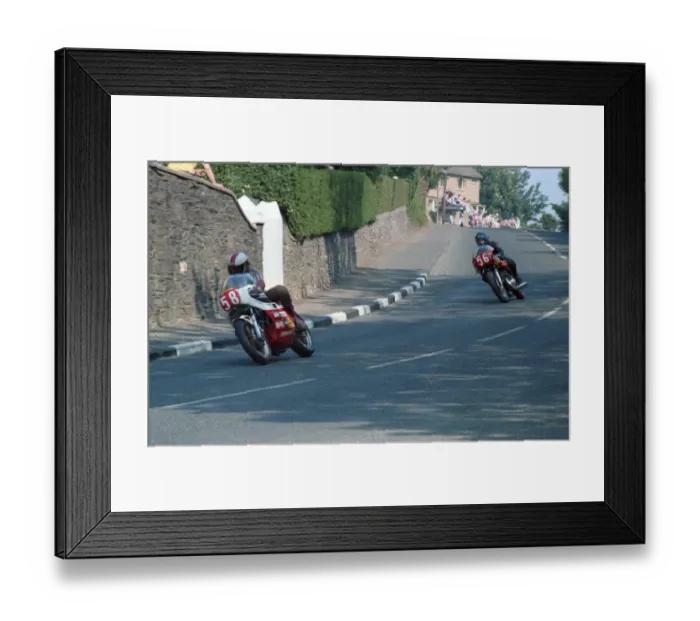 Framed Print : Peter Taylor (P&M Kawasaki) & Mal Kirwan (Suzuki) 1978 Formula One TT Framed Print : Peter Taylor (P&M Kawasaki) & Mal Kirwan (Suzuki) 1978 Formula One TT