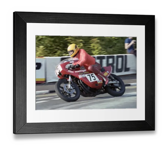 Framed Print : Max Noethiger (Egli Kawasaki) 1978 Classic TT