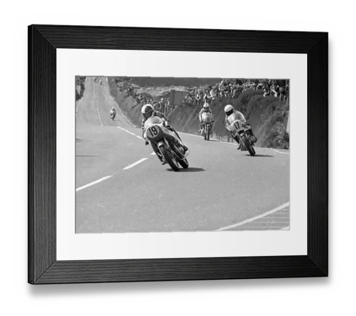 Framed Print : John Crick (Honda) and Dave Taylor 1975 Production TT Framed Print : John Crick (Honda) and Dave Taylor 1975 Production TT