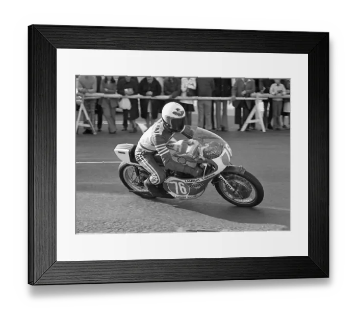 Framed Print : Bill Bowman (Lambert Yamaha) 1975 Junior TT Framed Print : Bill Bowman (Lambert Yamaha) 1975 Junior TT