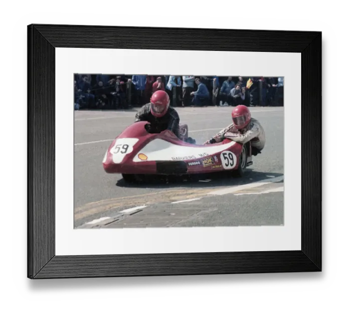 Framed Print : Michael Miller & Robert Averill (RBS Yamaha) 1981 Sidecar TT Framed Print : Michael Miller & Robert Averill (RBS Yamaha) 1981 Sidecar TT