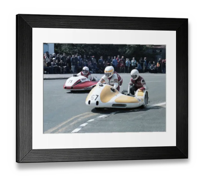 Framed Print : Derek Rumble & Ralph Knight (Rumble Suzuki) and Raymond Spence & Framed Print : Derek Rumble & Ralph Knight (Rumble Suzuki) and Raymond Spence &
