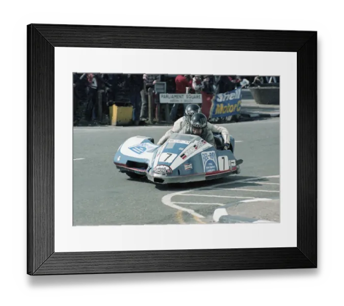 Framed Print : Rolf Steinhausen & George Willmann (FKN) 1981 Sidecar TT Framed Print : Rolf Steinhausen & George Willmann (FKN) 1981 Sidecar TT
