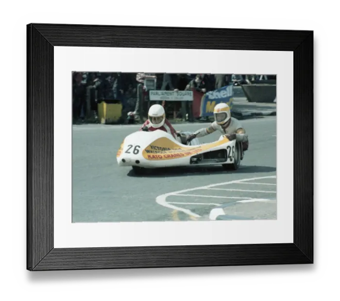 Framed Print : Mick Burcombe & Derek Rumble jnr (Yamaha) 1981 Sidecar TT Framed Print : Mick Burcombe & Derek Rumble jnr (Yamaha) 1981 Sidecar TT