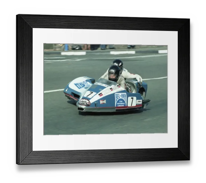Framed Print : Rolf Steinhausen & George Willmann (FKN) 1981 Sidecar TT Framed Print : Rolf Steinhausen & George Willmann (FKN) 1981 Sidecar TT
