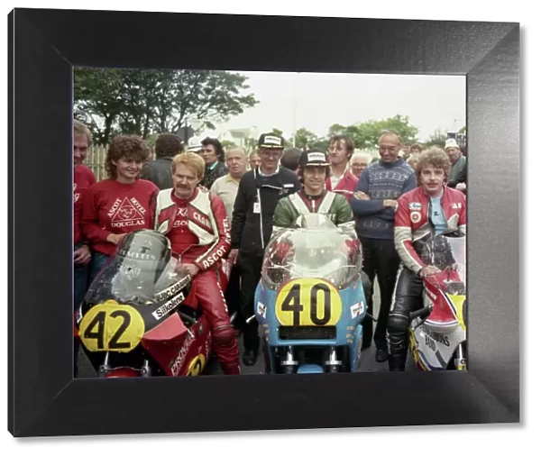 Graham King (Suzuki) Dave Pither (Honda) Ian Ogden (SGB Suzuki) 1984 Senior Manx Grand Prix