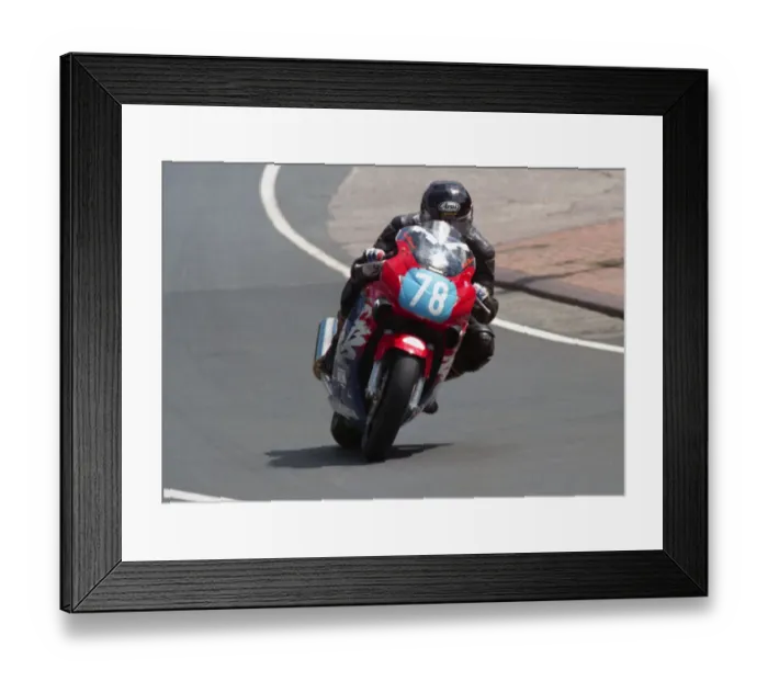 Framed Print : Brett Richmond (Honda) 1999 Junior TT