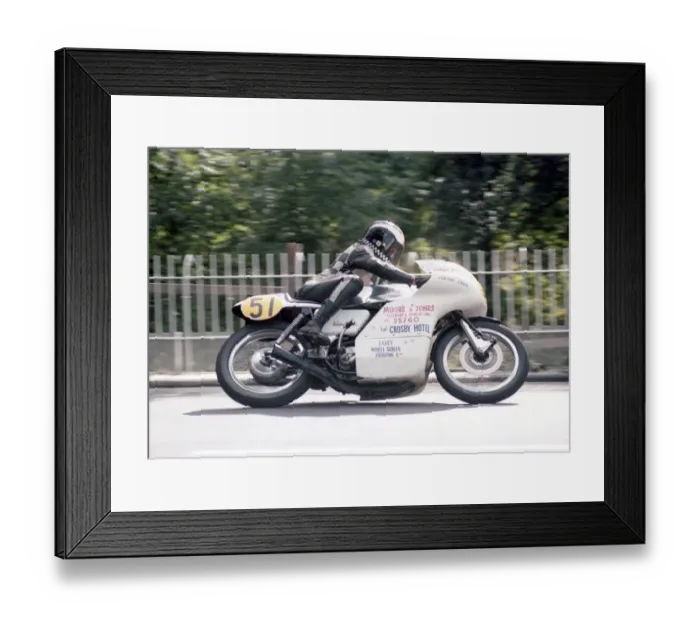 Framed Print : Alan Phillips (Norton) 1983 Senior Manx Grand Prix