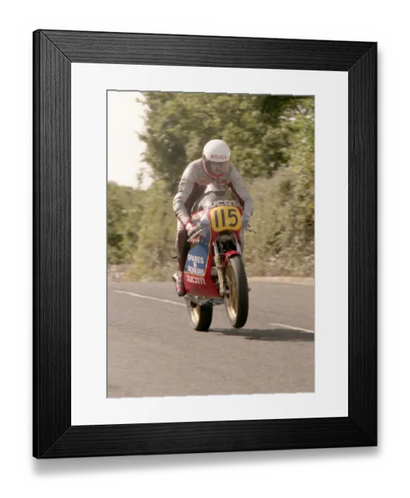 Framed Print : Bruce McCallum (Ducati) 1986 Senior Manx Grand Prix Framed Print : Bruce McCallum (Ducati) 1986 Senior Manx Grand Prix