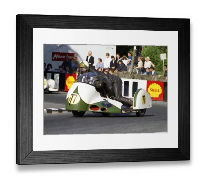 Framed Print : Mick Wortley & D Bayer (Triunph) 1968 Sidecar TT Framed Print : Mick Wortley & D Bayer (Triunph) 1968 Sidecar TT