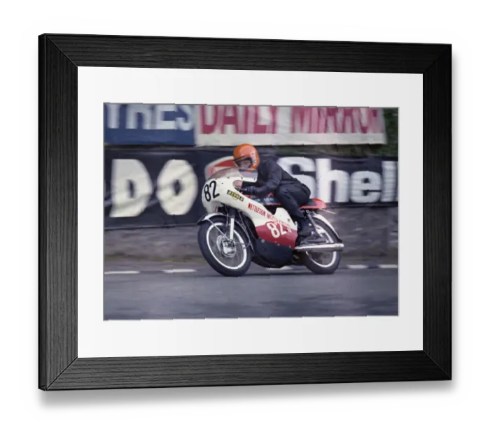 Framed Print : John Kidson (Honda) 1973 Production TT