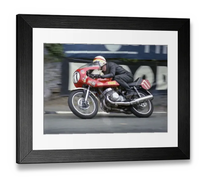 Framed Print : Peter Courtney (Kawasaki) 1973 Production TT Framed Print : Peter Courtney (Kawasaki) 1973 Production TT