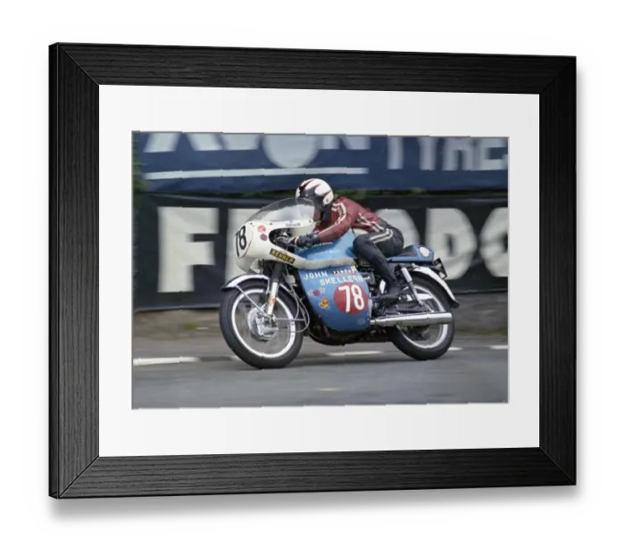 Framed Print : Tommy Robb (Honda) 1973 Production TT