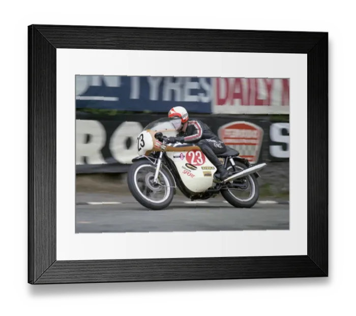 Framed Print : Graham Bailey (Triumph) 1973 Production TT