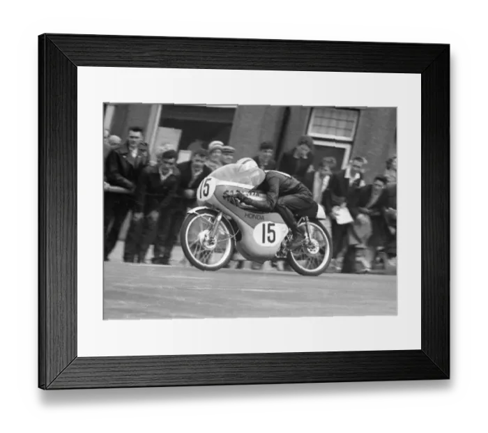 Framed Print : Charlie Mates (Honda) 1964 50cc TT Framed Print : Charlie Mates (Honda) 1964 50cc TT